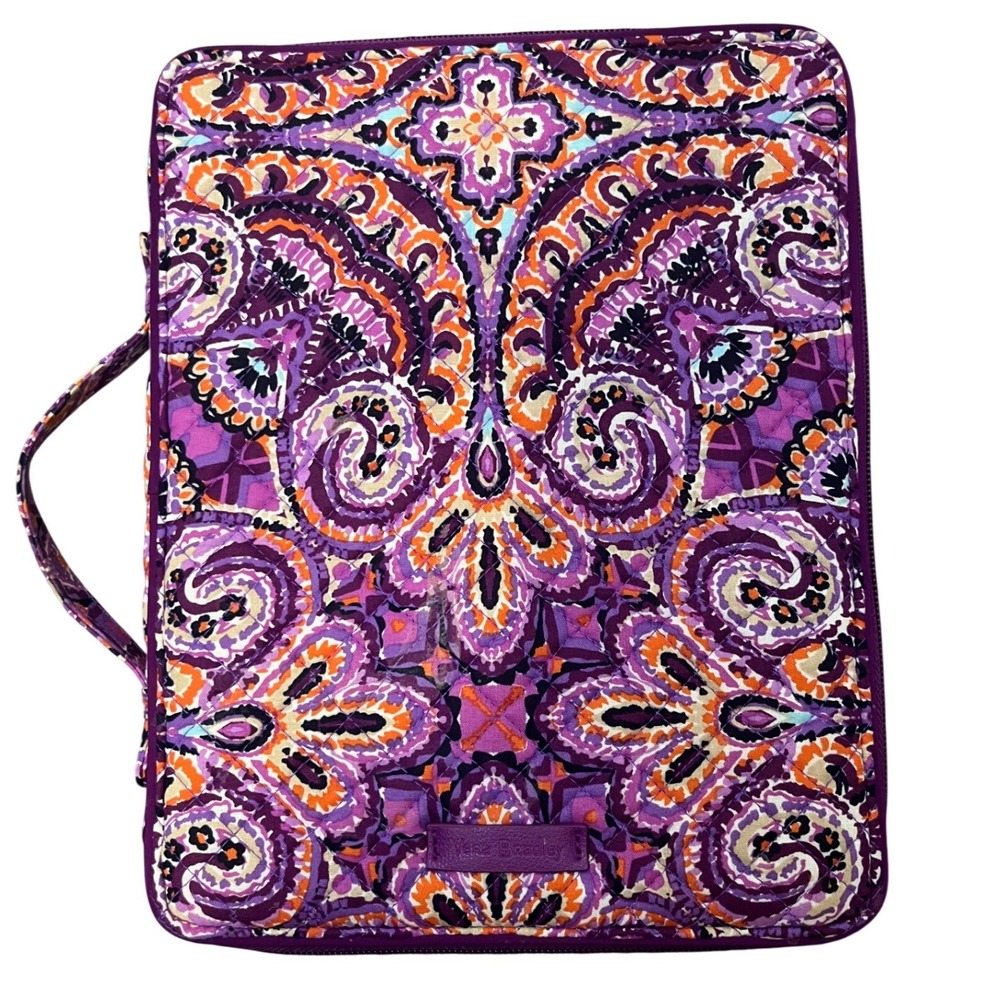 Vera Bradley Dream Tapestry Tablet Tamer Purple Paisley Quilted Case One Size